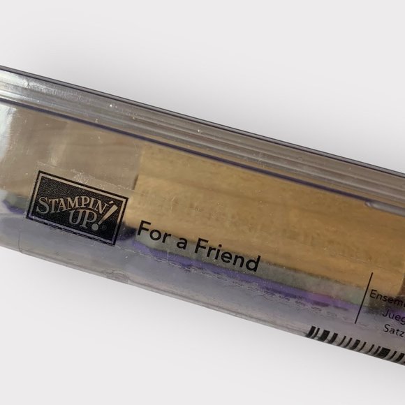 Stampin' Up FOR A FRIEND Mounted Wood Stamp Set RETIRED 2005 - Picture 3 of 3